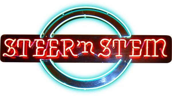 Neon Steer 'N Stein Logo